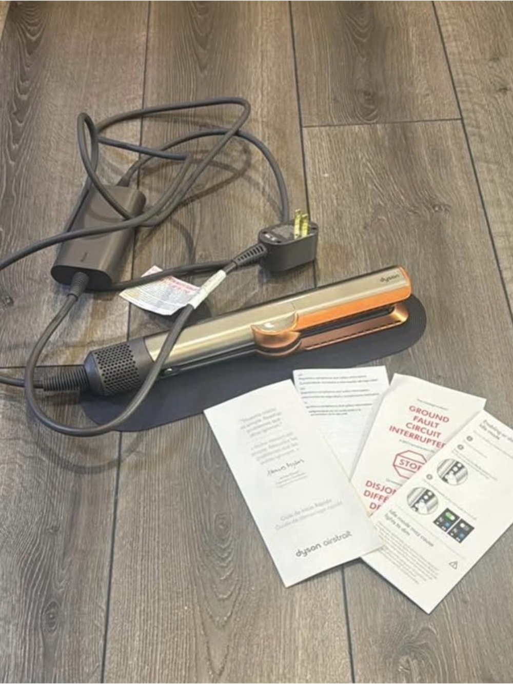 Dyson Hair Straightener in Gold and Orange
